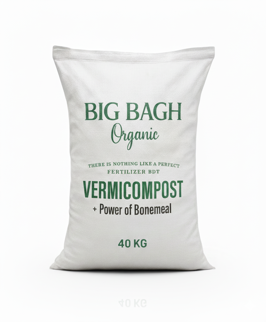40kg white bag of Vermicompost/Organic Fertilizer