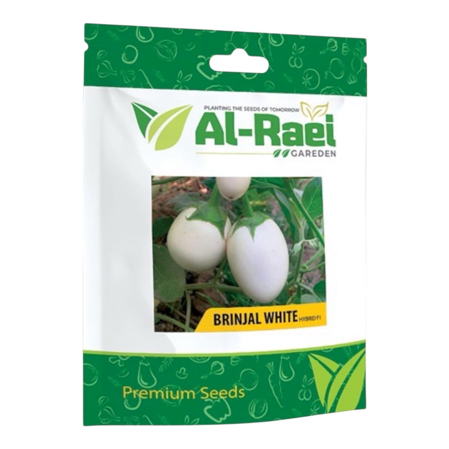 Al-Raei White Brinjal Seeds | Hybrid F1 White Eggplant Seeds