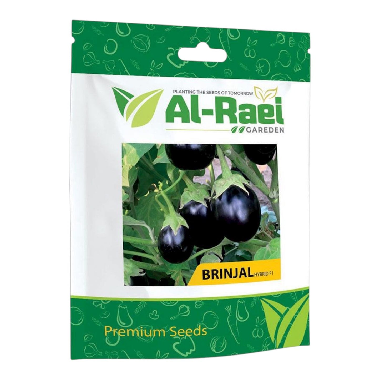 Al-Raei Round Black Brinjal Seeds | Hybrid F1 Eggplant Seeds