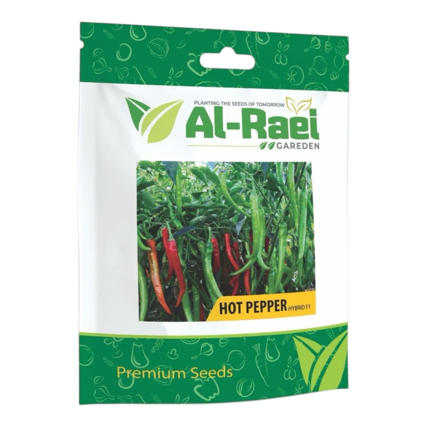 Al-Raei Hot Pepper (Hari Mirch) Hybrid F1 Seeds | Premium Summer Seeds