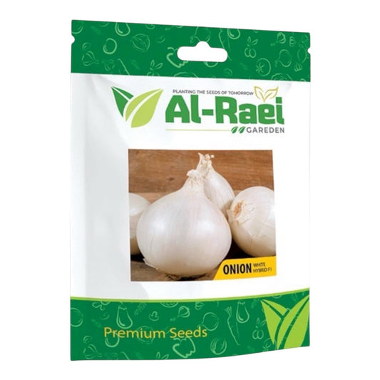 Al-Raei White Onion Hybrid F1 Seeds | Premium Vegetable Seeds