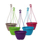 Hanging Plastic pots 7 Inch Multicolor